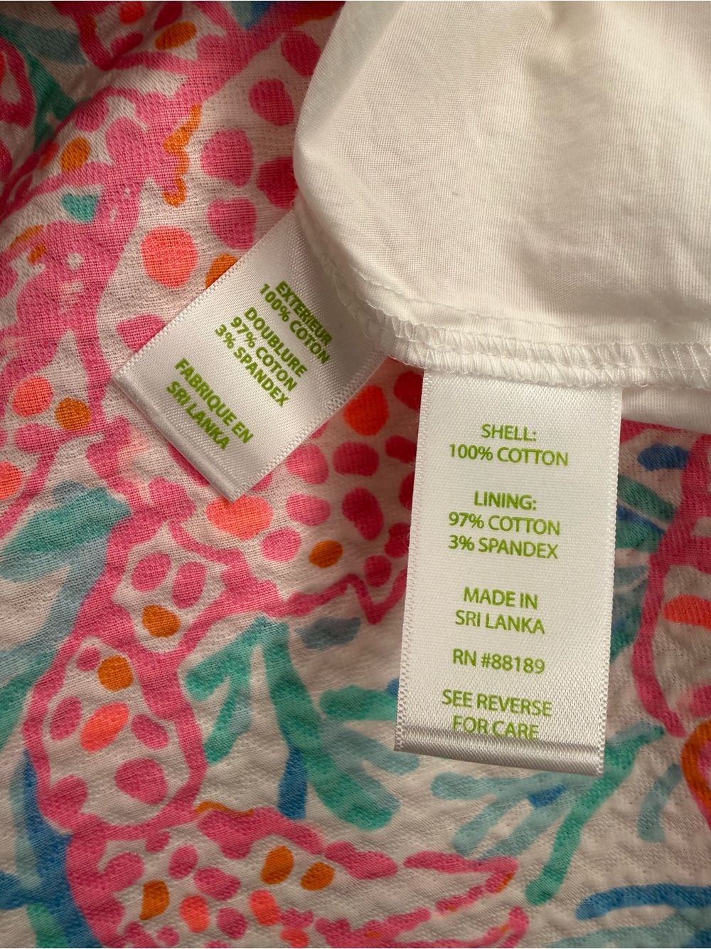 Lilly Pulitzer Women's White & Pink Printed Mini Skirt / Skort - Picture 6 of 12
